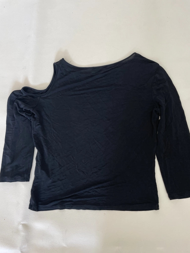 Black Sheer Boatneck Longsleeve (M)