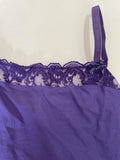 Purple Velvet Corduroy Lace Trim Camisole Top D&G Y2K (M)