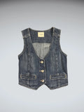 Cherokee Fitted Blue Denim Vest Women (S)
