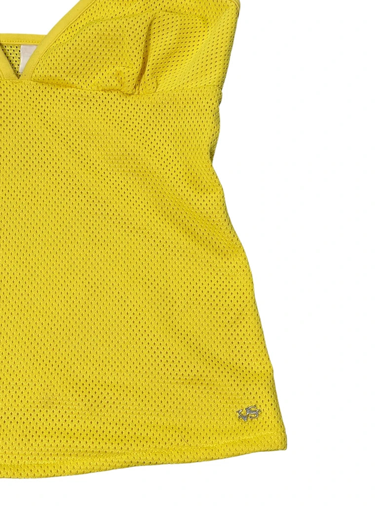 Yellow Mesh Spaghetti Strap Camisole (XS)