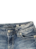 Miss Me Light Wash Rolled Hem Denim Hotpants (L)