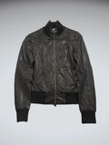 Mlackkage Black Lamb Leather Style Jacket (XS)