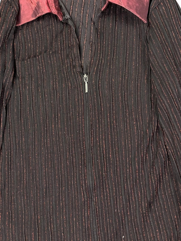 pierre cardin burgundy zip jacket (XS)