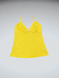 Yellow Mesh Spaghetti Strap Camisole (XS)