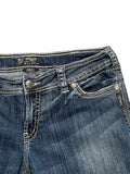 Dark Wash Bootcut Jeans with Signature Embroidery (XL)
