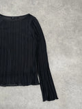 long sleeve black top