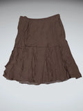 Chocolate Silk Elegance Skirt (M)
