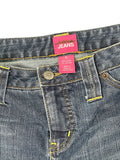 The Limited Blue Denim Skirt with Yellow Stitching (M)