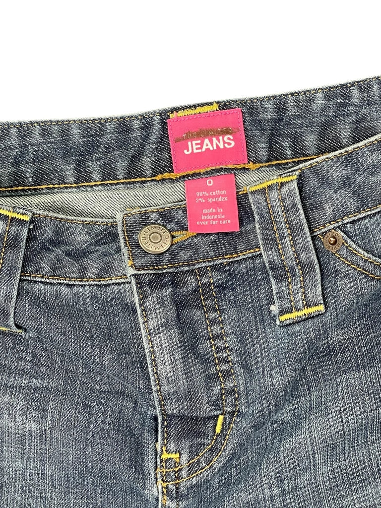 The Limited Blue Denim Skirt with Yellow Stitching (M)