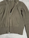 khaki crop hoodie (S)