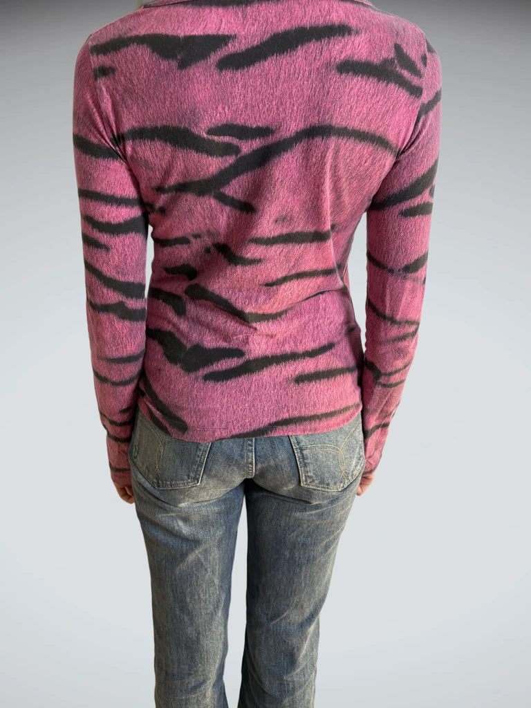 Y2K Animal Print Top