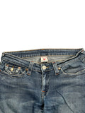 Medium Wash Flare Jeans with Contrast Stitching (M)