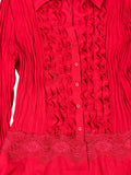 Sunny Leigh Red Dress Top (L)