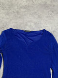 blue long sleeve top (M)