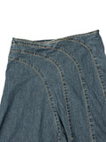 Style & Co Panelled Flare Denim Skirt (S)