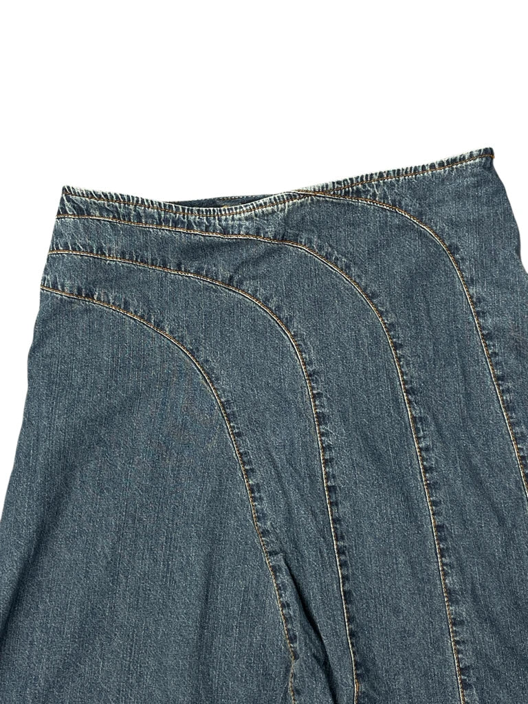 Style & Co Panelled Flare Denim Skirt (S)