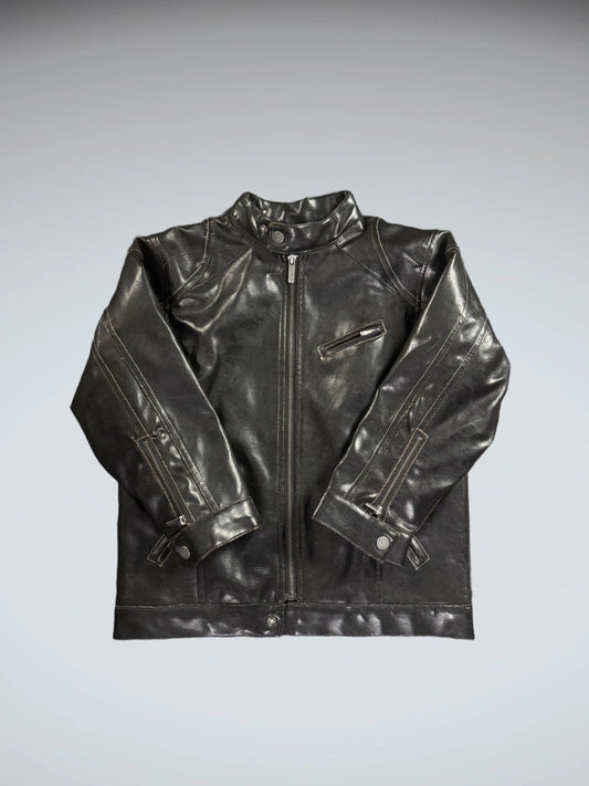 Kenneth Cole Reaction Black Leather Jacket Women (S)