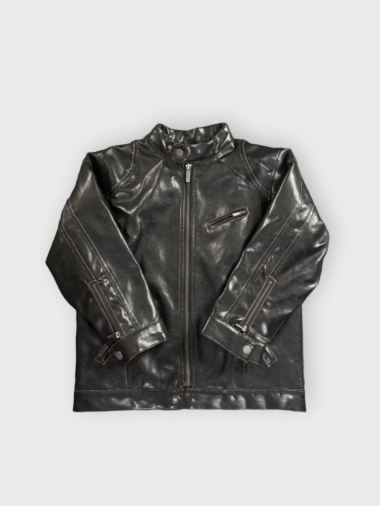 Kenneth Cole Reaction Black Leather Jacket Women (S)
