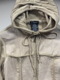 Le Chateau Beige Genuine Leather Coat (XS)