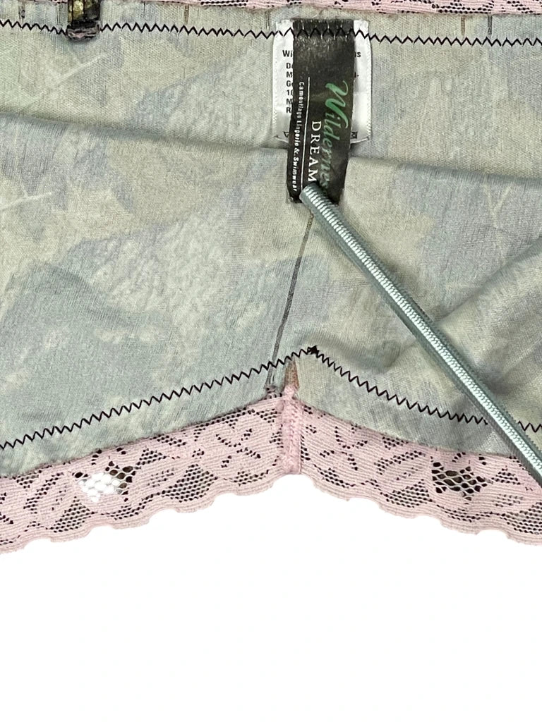 Nature Pattern Lingerie Top with Pink Detail (M)