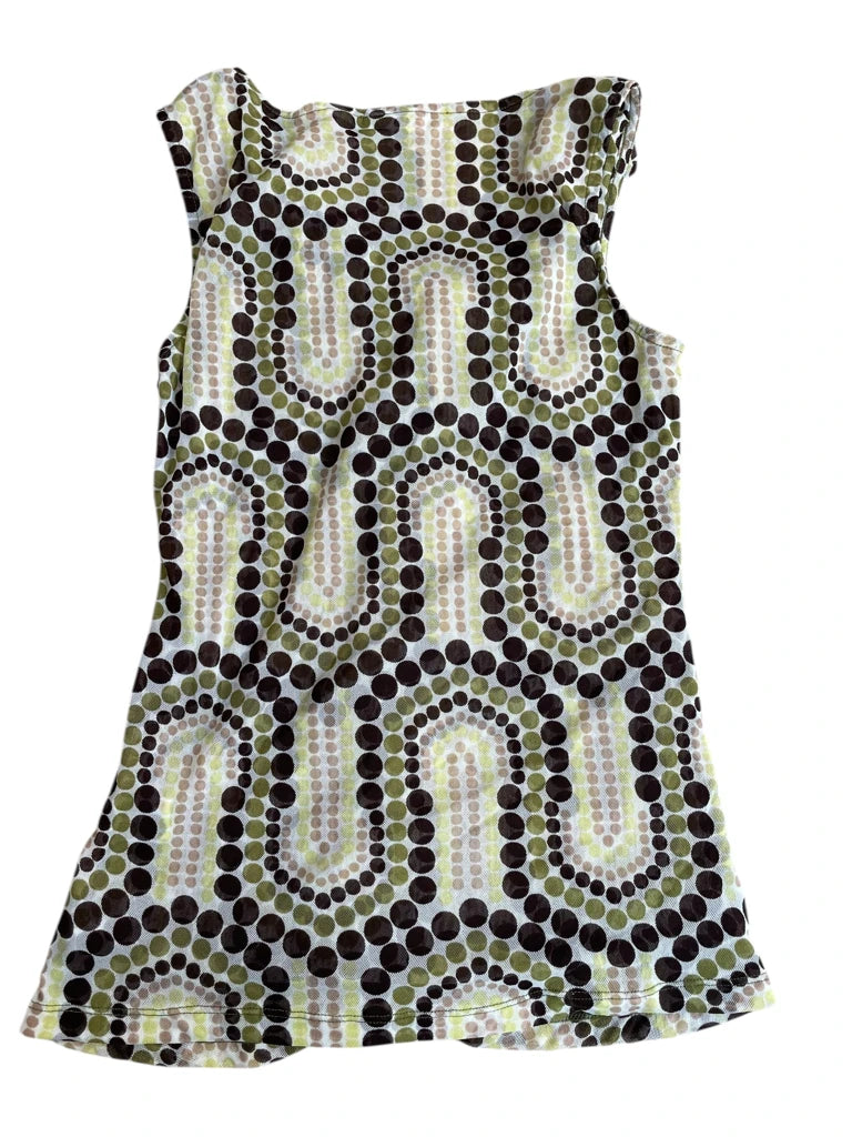 olive wave – 70s mesh cami (M)