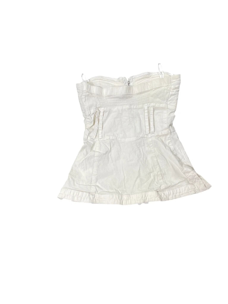 white zipper bustier top (XS)