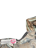 Midnight Paisley Wrap Top (S)