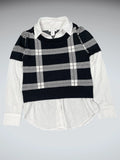 Rachel Zoe Checkered Black Sweater (XS)