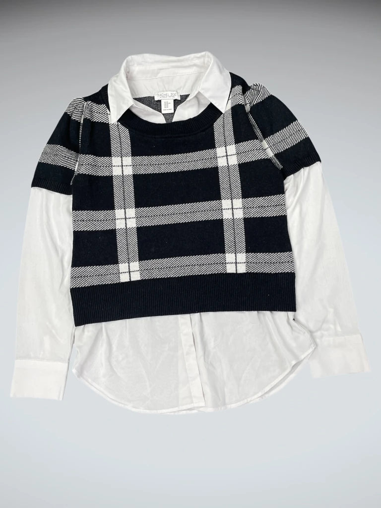 Rachel Zoe Checkered Black Sweater (XS)