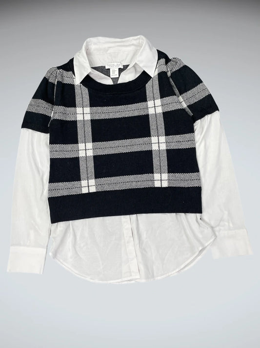 Rachel Zoe Checkered Black Sweater (XS)