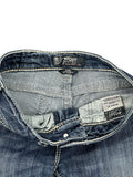 Medium Wash Bootcut Jeans with White Contrast Stitching (S)