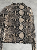 snake mesh long sleeve top (M)