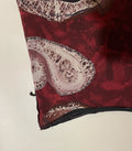 Romantic Burgundy Mesh Midi Skirt Low Rise Asymmetric Hem (XS)