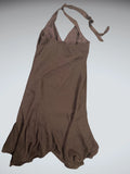 Glamorous Chocolate Brown Halter Dress (M)