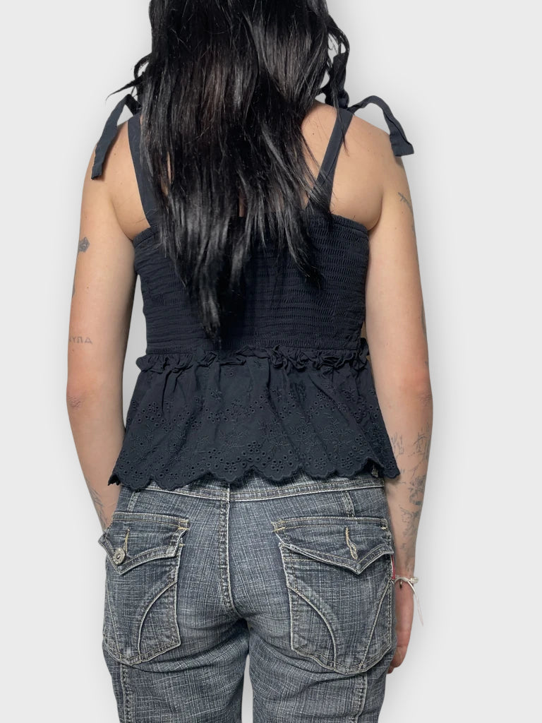 Black Coquette Top (S)
