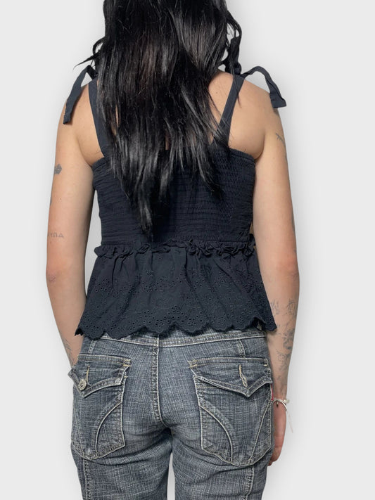 Black Coquette Top (S)