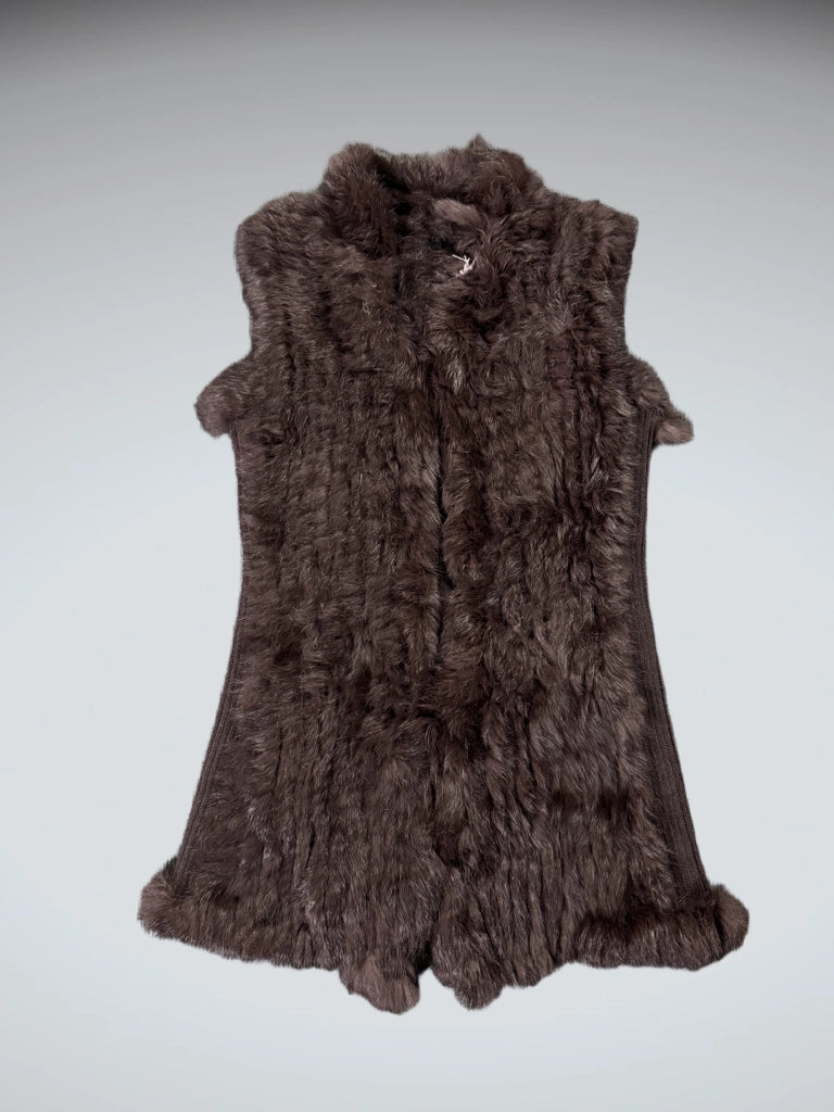 Love Token Black Fur Vest (XS)