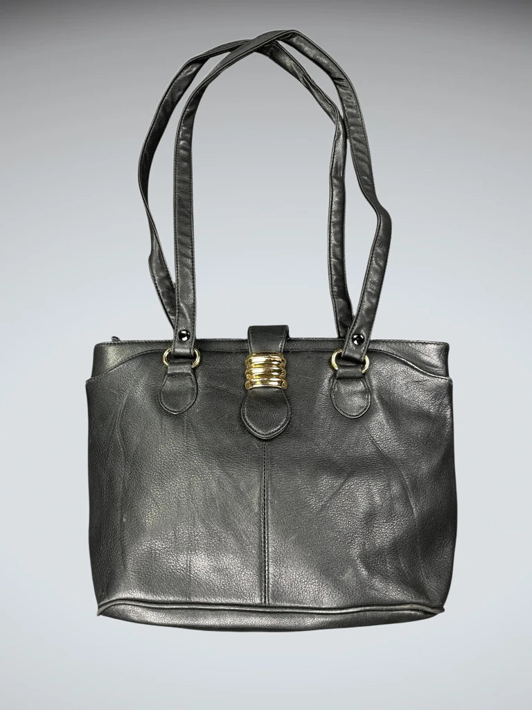 Black Gold Ring Accent Tote Bag (ONESIZE)