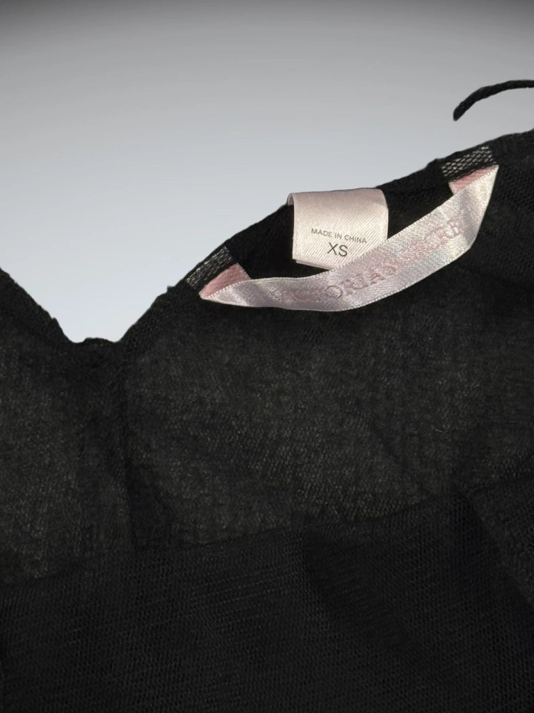 Sultry Black Lace Babydoll Lingerie Top (XS)