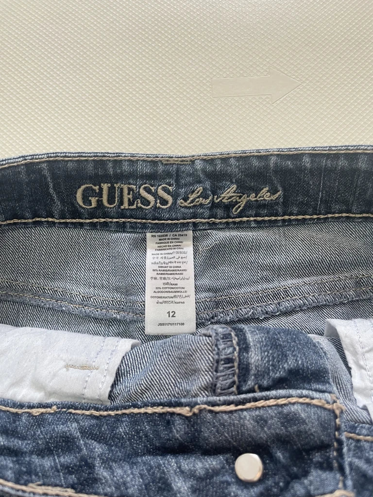 2000s guess rhinestones skirt