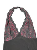 Black Pink Lace Dessous Top (L)