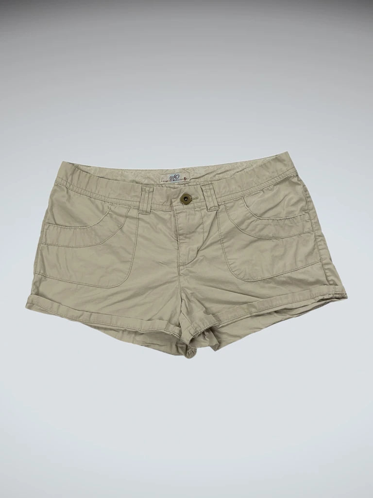 Beige Casual Cotton Mini Skirt (M)