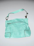 Turquoise Casual Zip Shoulder Bag (ONESIZE)