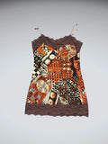 Siren Orange Alternative Pattern Top (M)