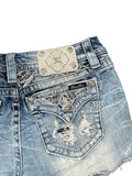 Miss Me Light Wash Vintage Denim Hotpants (M)