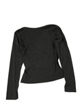 La Belle Open Chest Black Top (M)