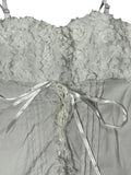 white 3D flower corset top (S)