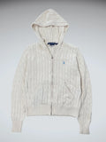 Polo Ralph Lauren Beige Cable Knit Hoodie (S)