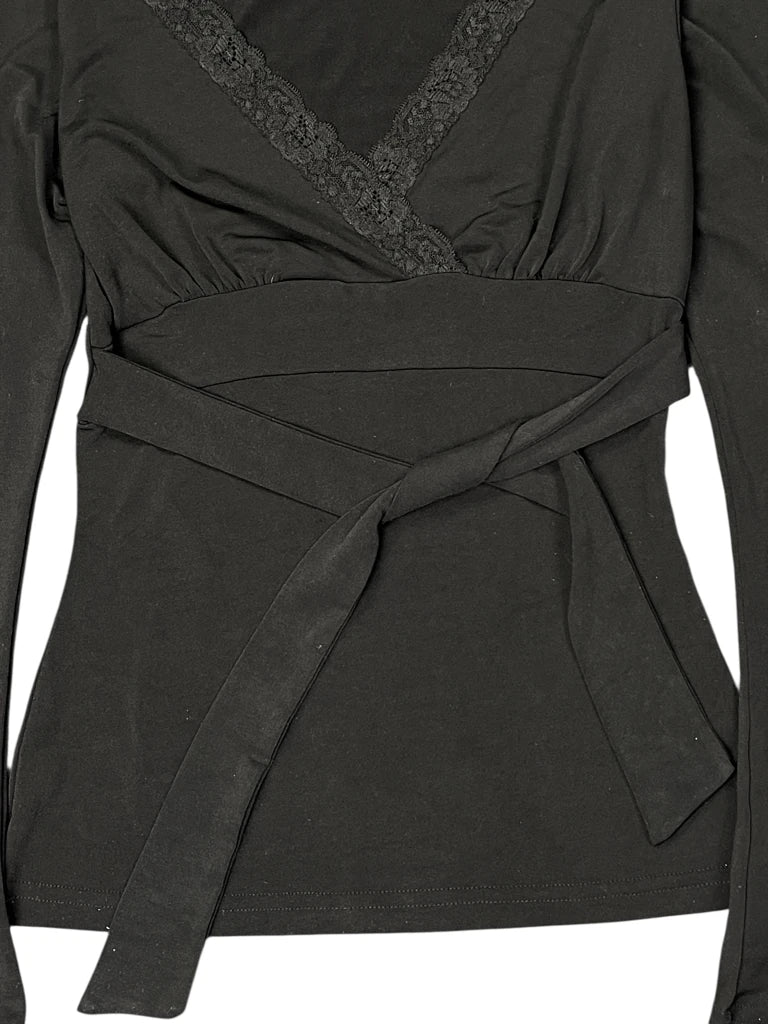 Wrapper Elegant Black Dress (S)