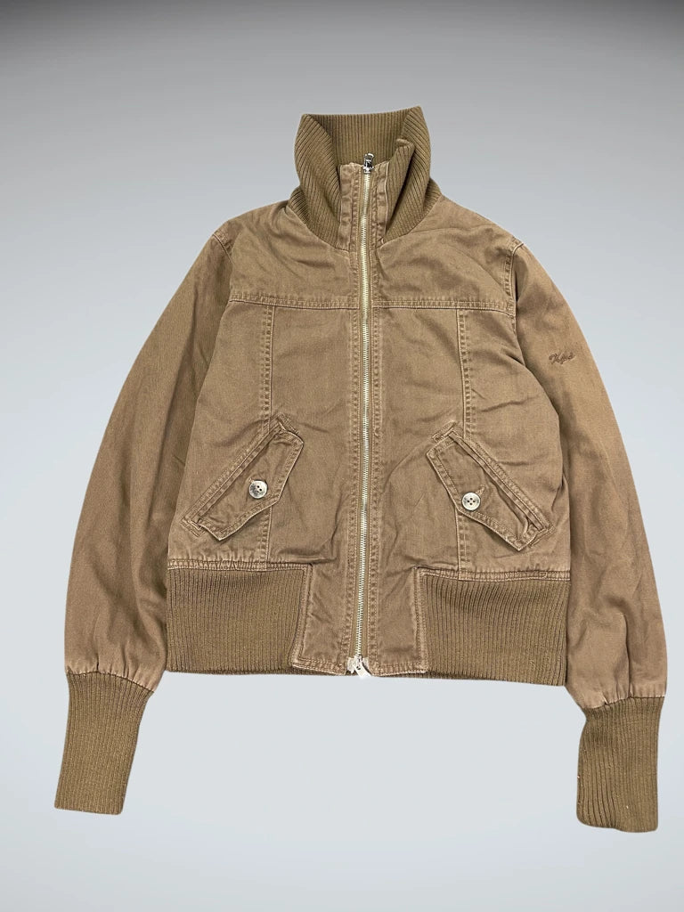 XPS Cropped Brown Bomber Jacket (S)